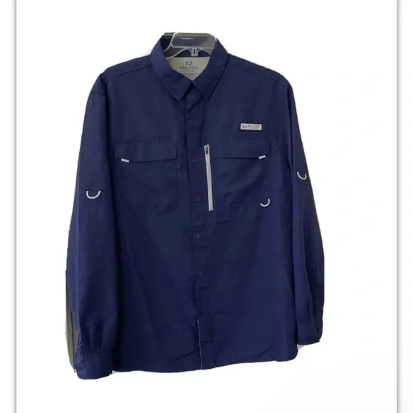 Realtree | Shirts | Realtree Fishing Mens Xl Blue Vented